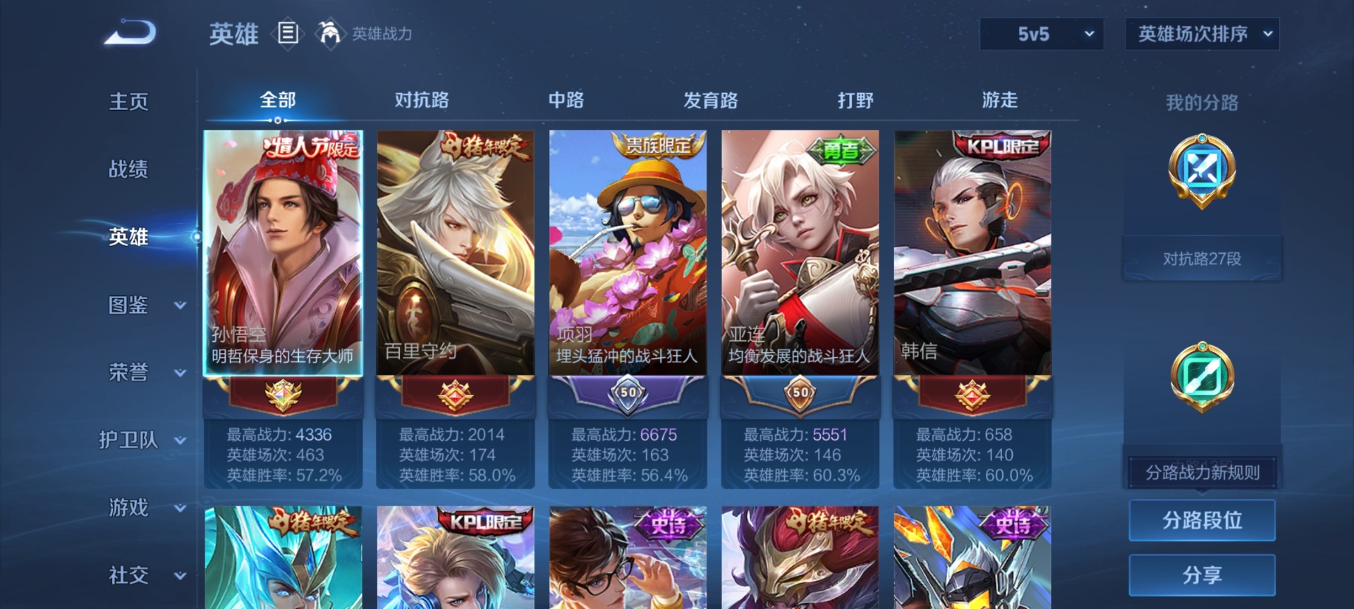 WZLX4258411王者荣耀账号详情图4