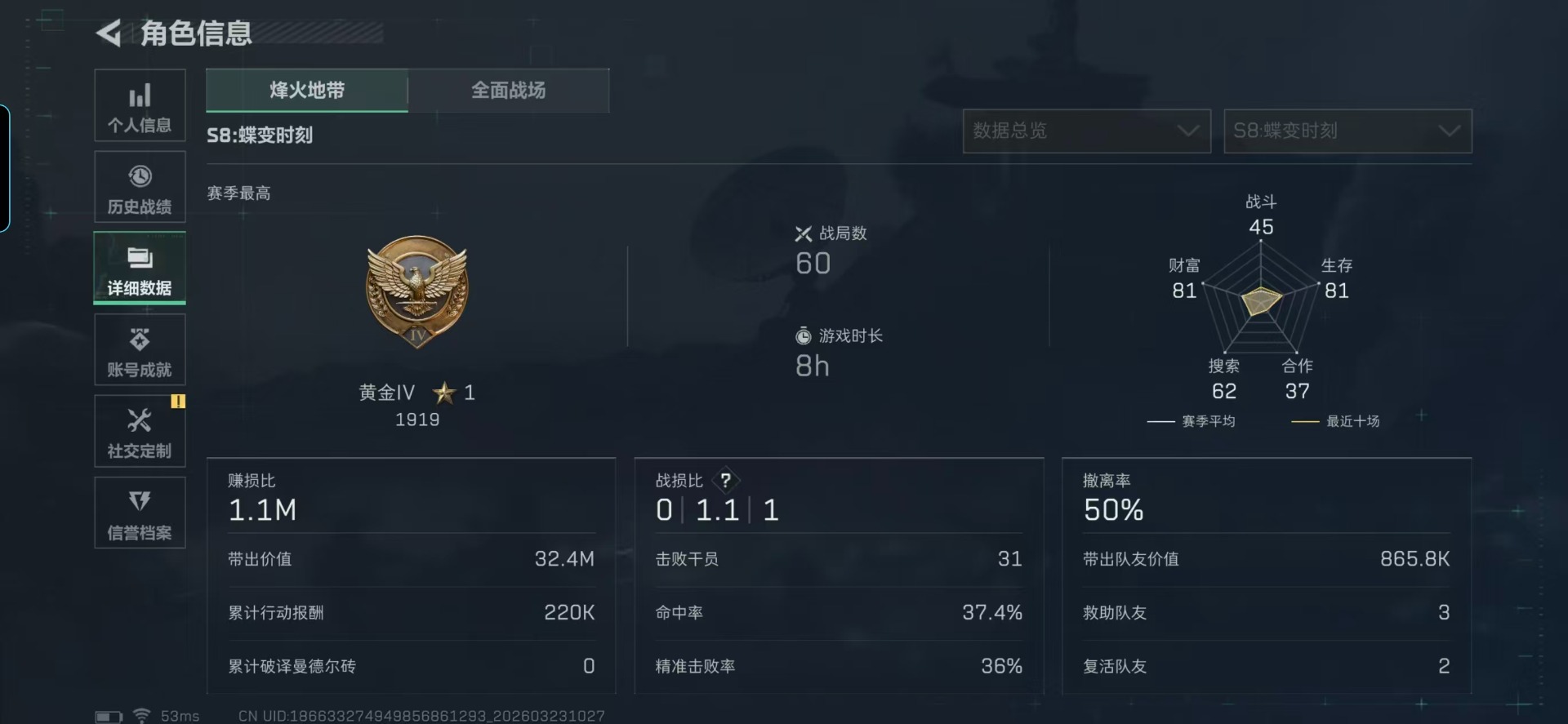 SJZQM480632三角洲行动账号详情图19