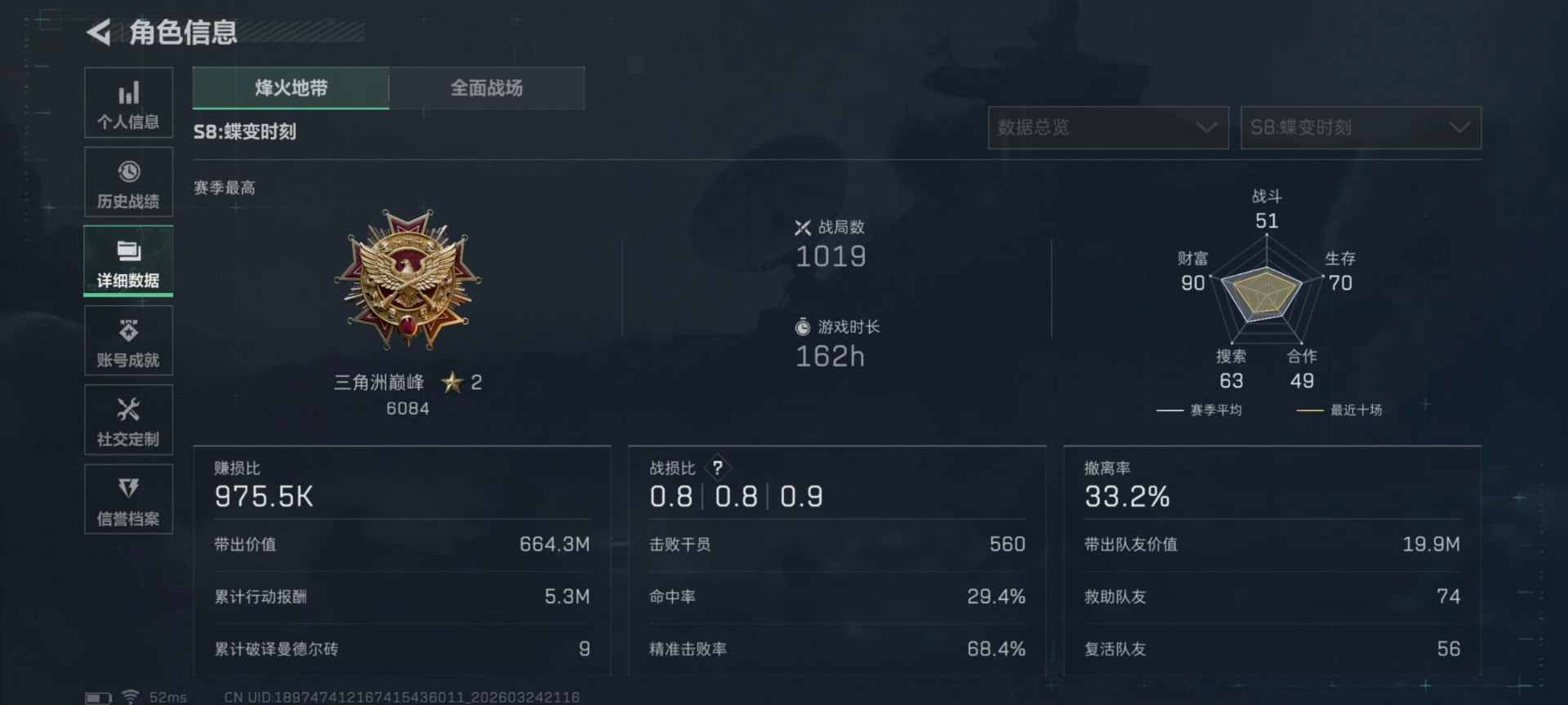 SJZQM482124三角洲行动账号详情图3