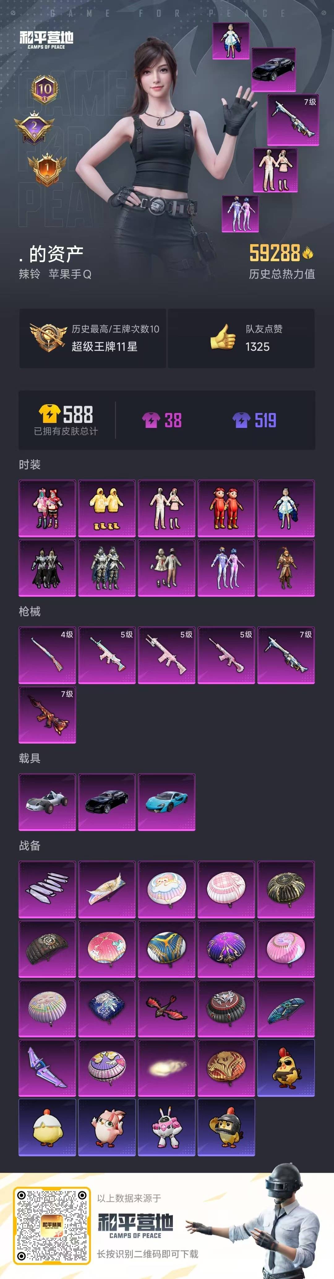 HPLX4161220和平精英账号详情图7