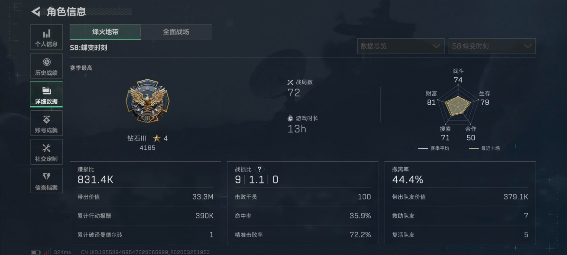 SJZQM483082三角洲行动账号详情图10