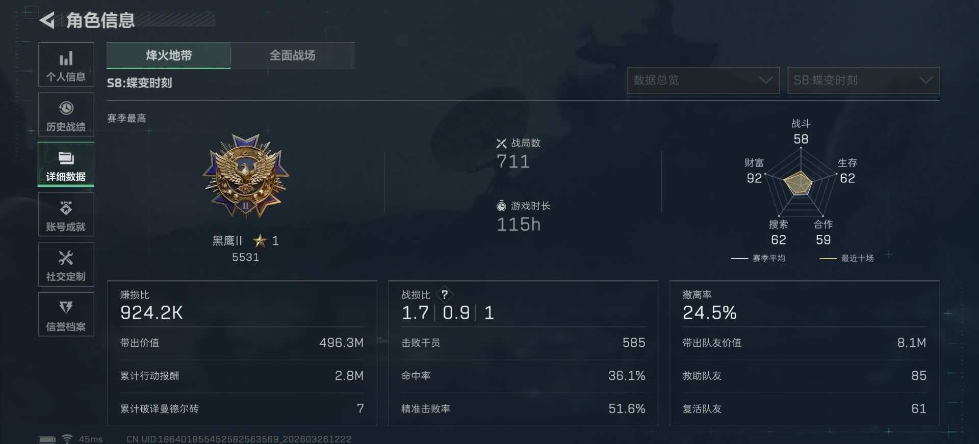 SJZQM497570三角洲行动账号详情图22