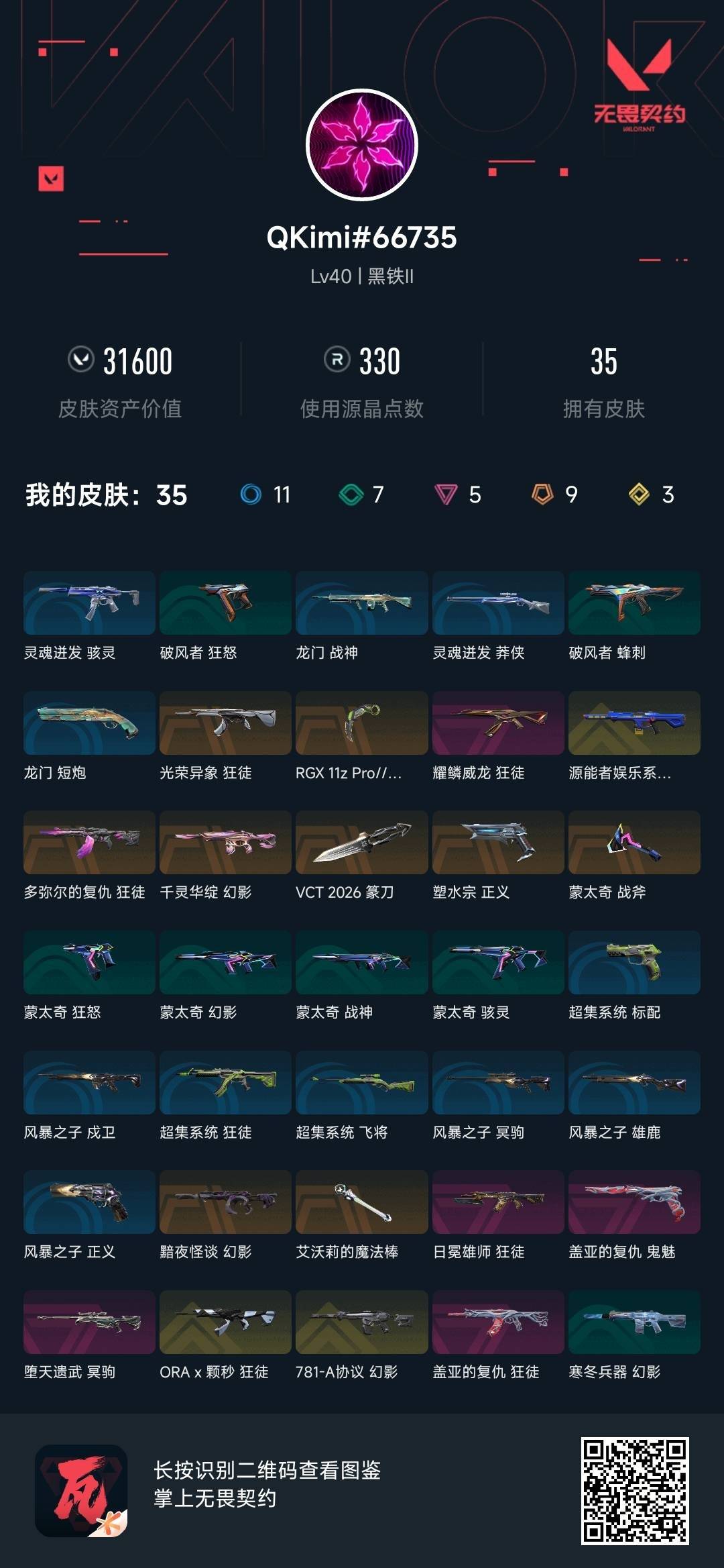 WWQLX426092无畏契约账号详情图3