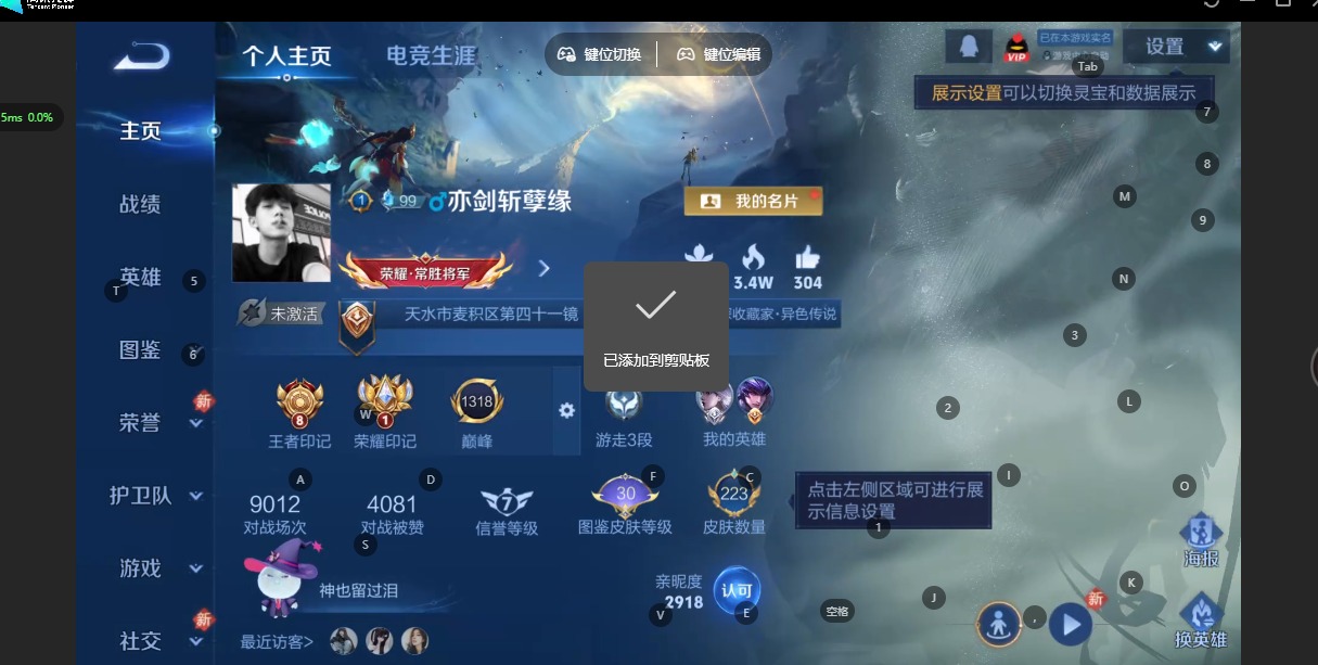 WZQM4290289王者荣耀账号详情图4