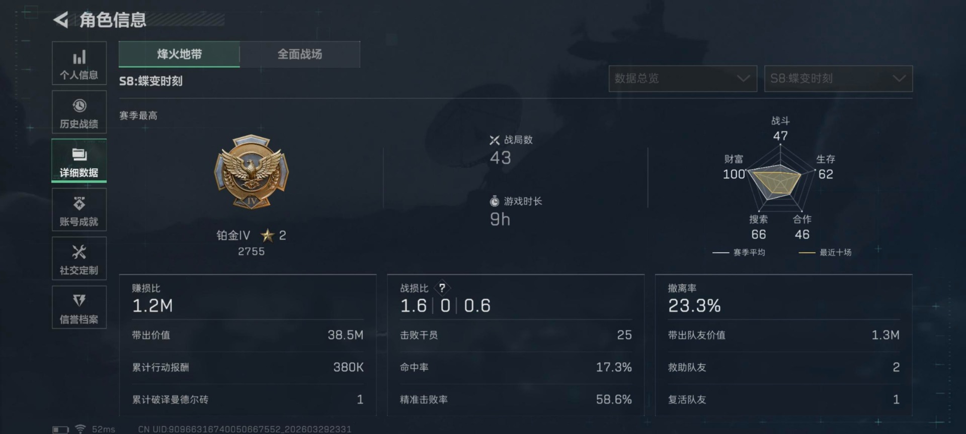 SJZQM486892三角洲行动账号详情图3