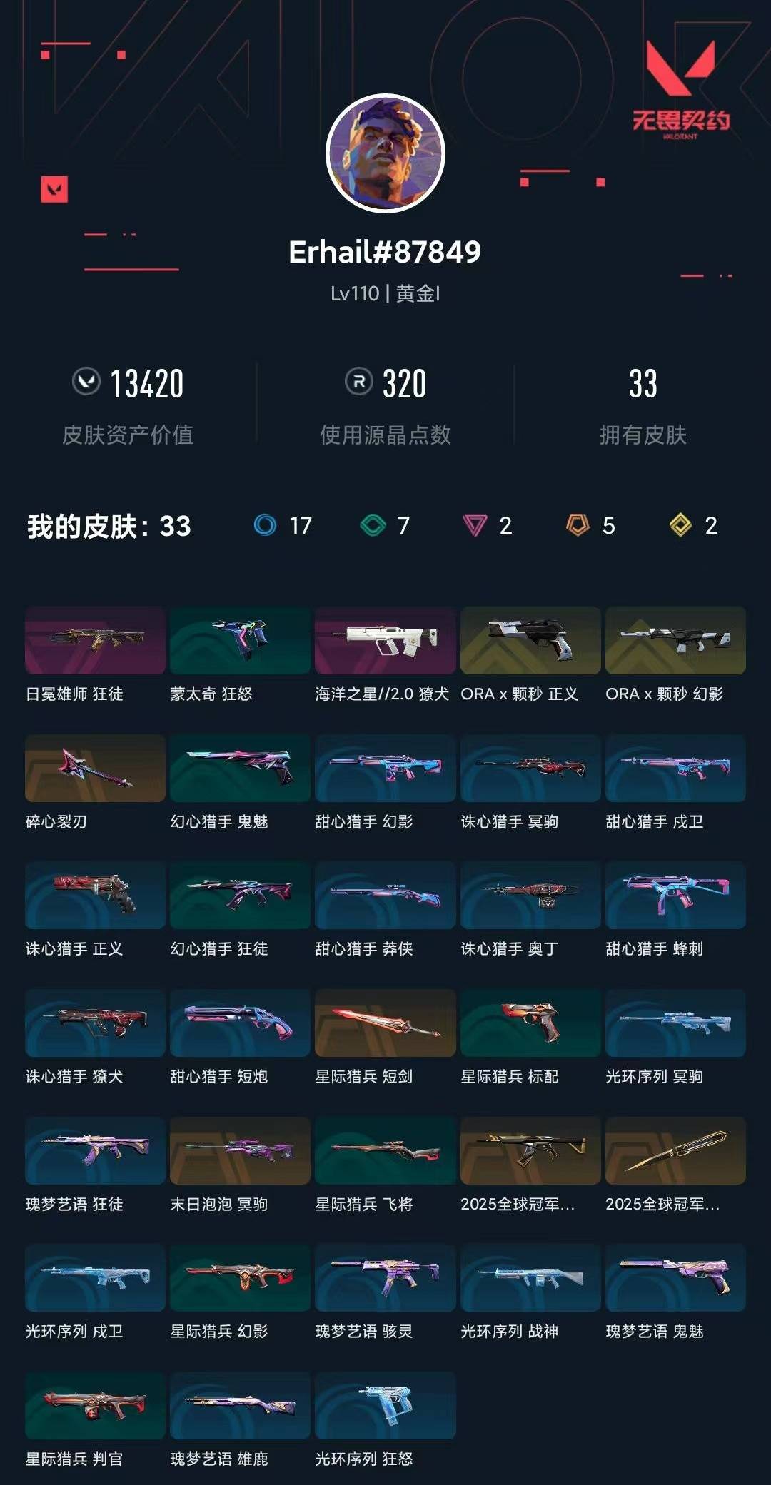 WWQLX427329无畏契约账号详情图3