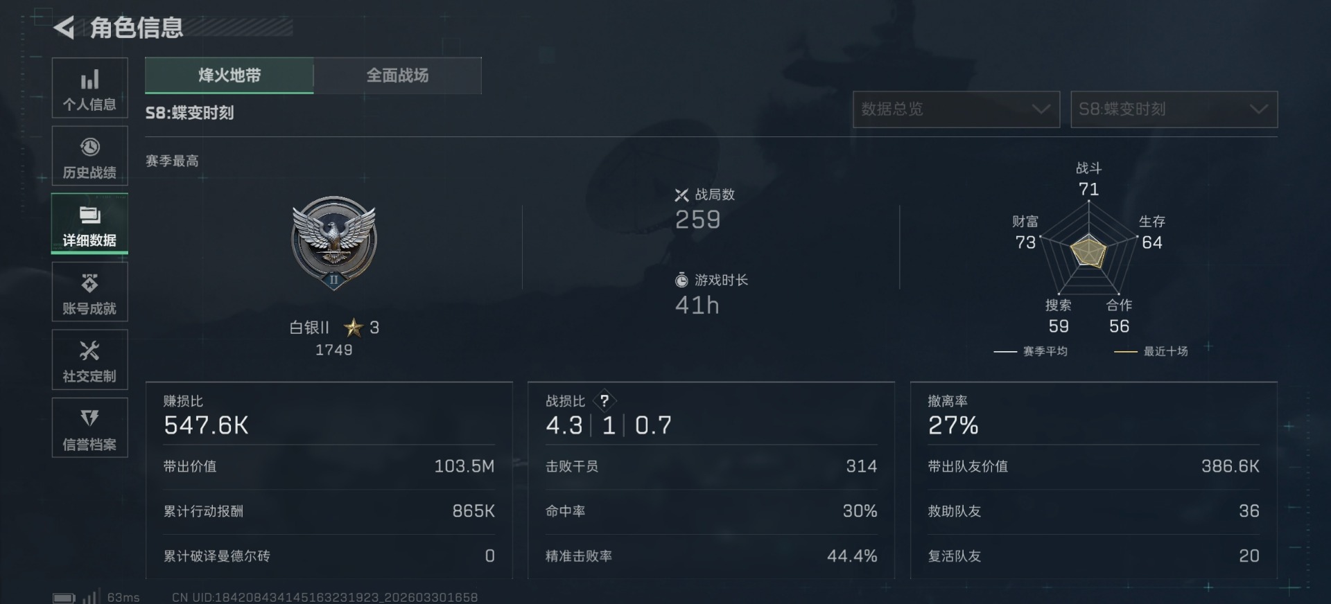 SJZQM493212三角洲行动账号详情图14