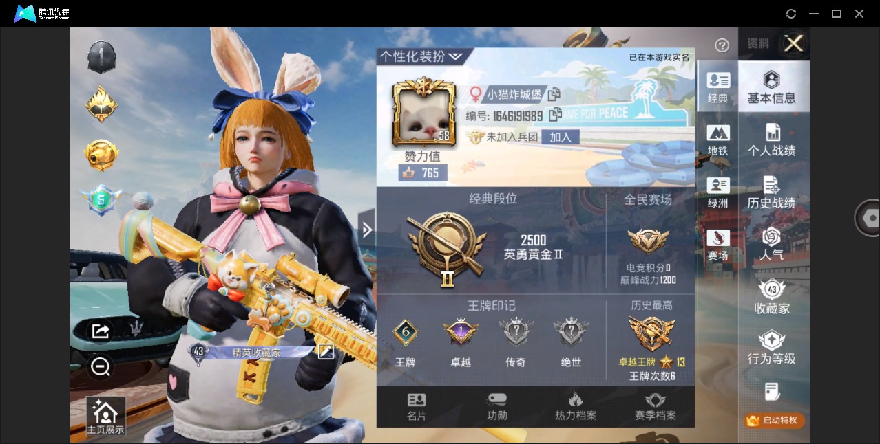 HPLX4169781和平精英账号详情图4