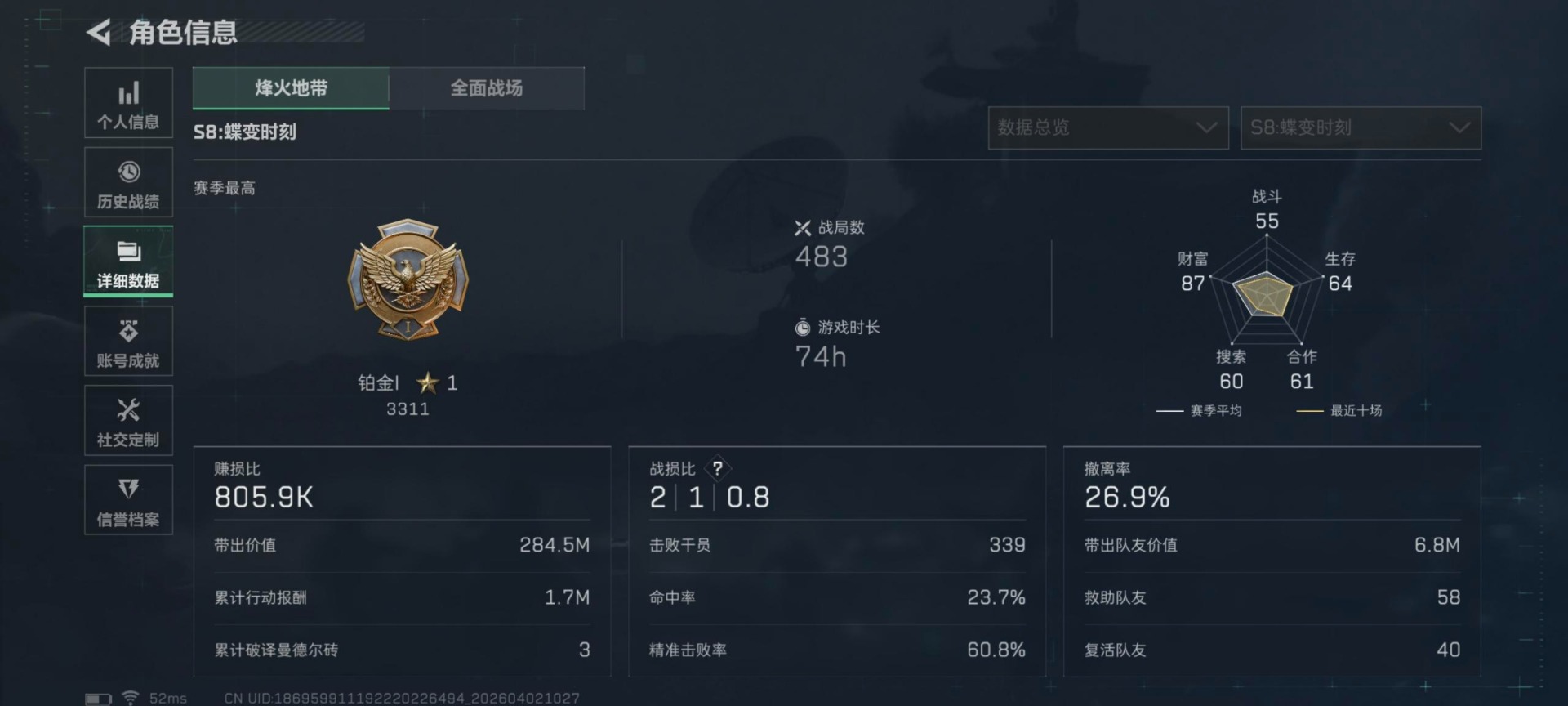 SJZQM491157三角洲行动账号详情图3 SJZQM491157三角洲行动账号详情图3