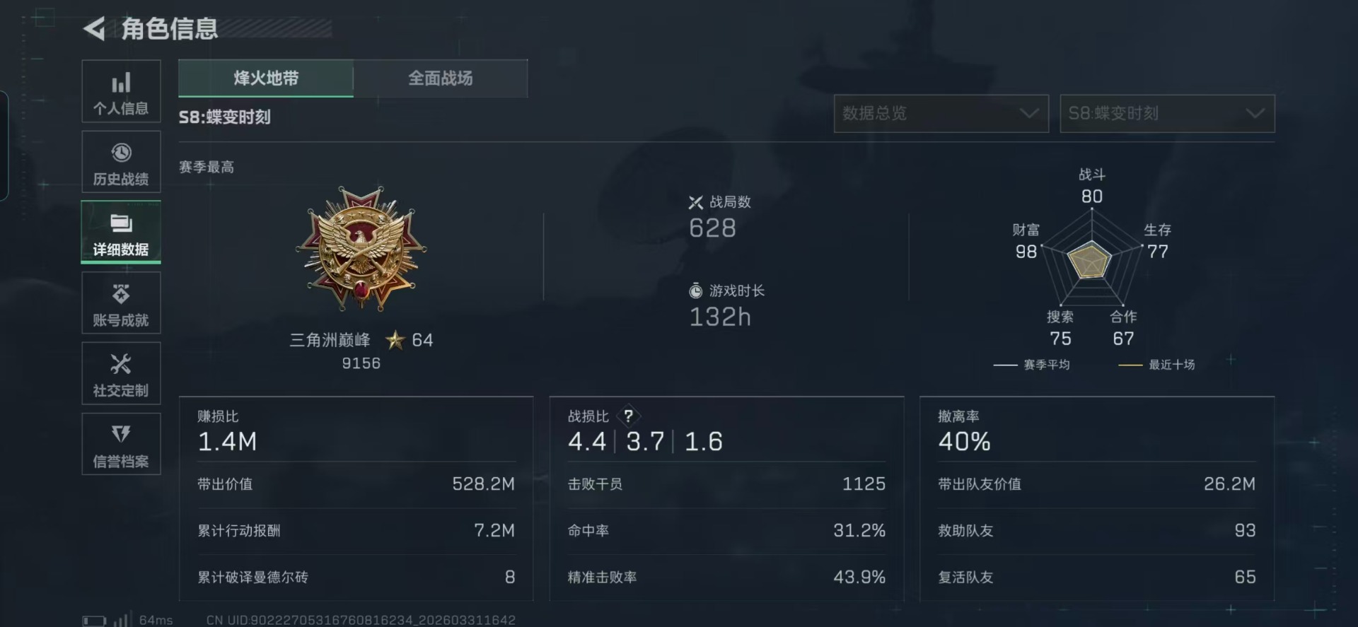 SJZQM488768三角洲行动账号详情图5