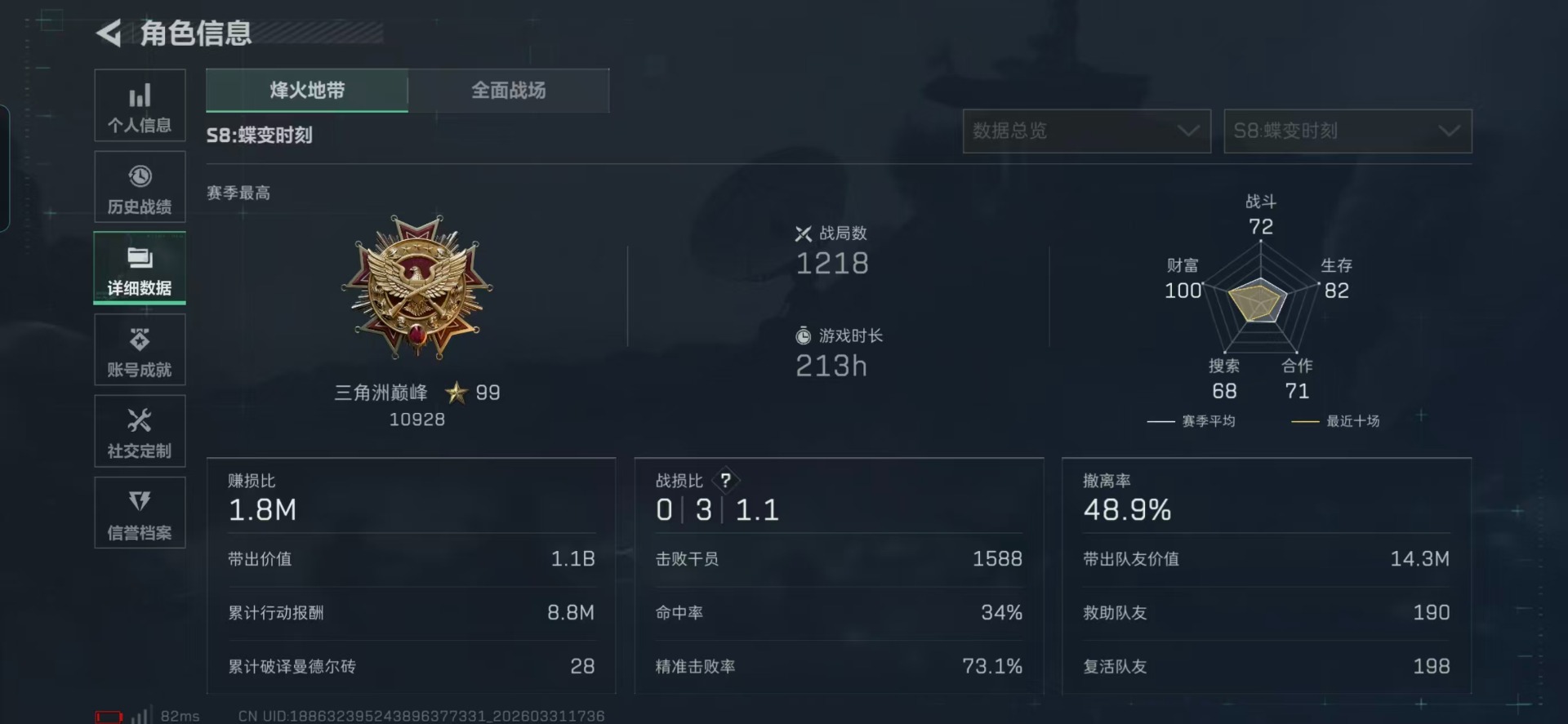 SJZQM493292三角洲行动账号详情图23