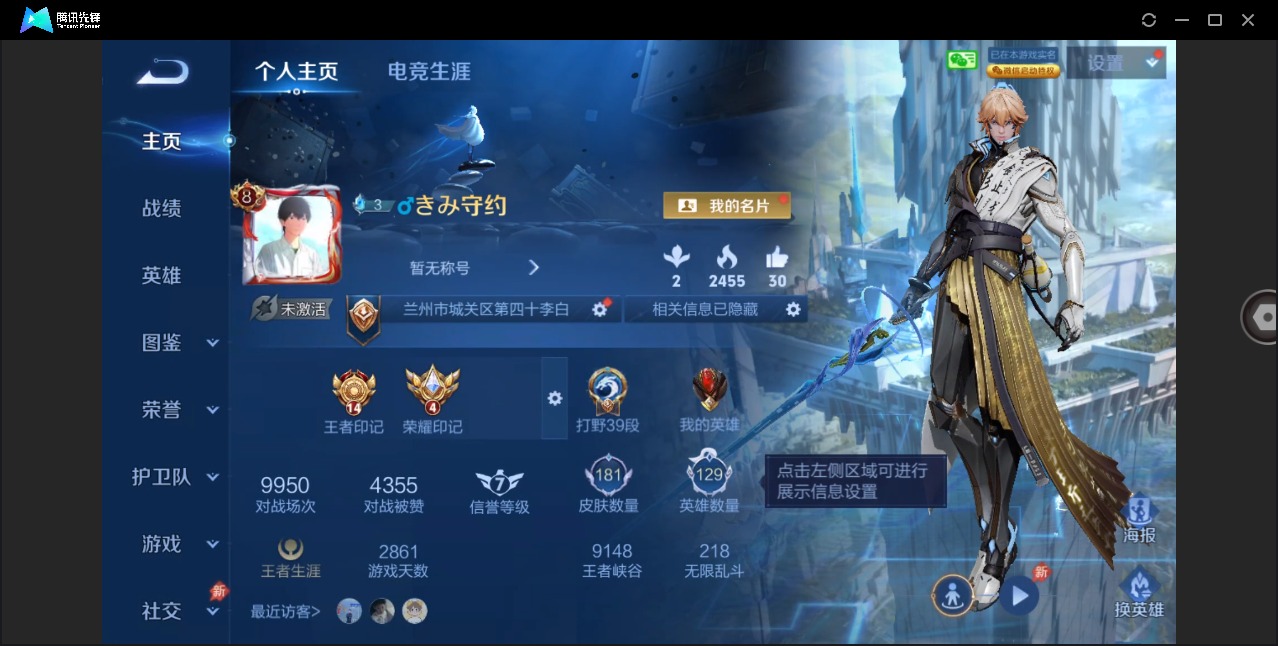 WZLX4303253王者荣耀账号详情图3