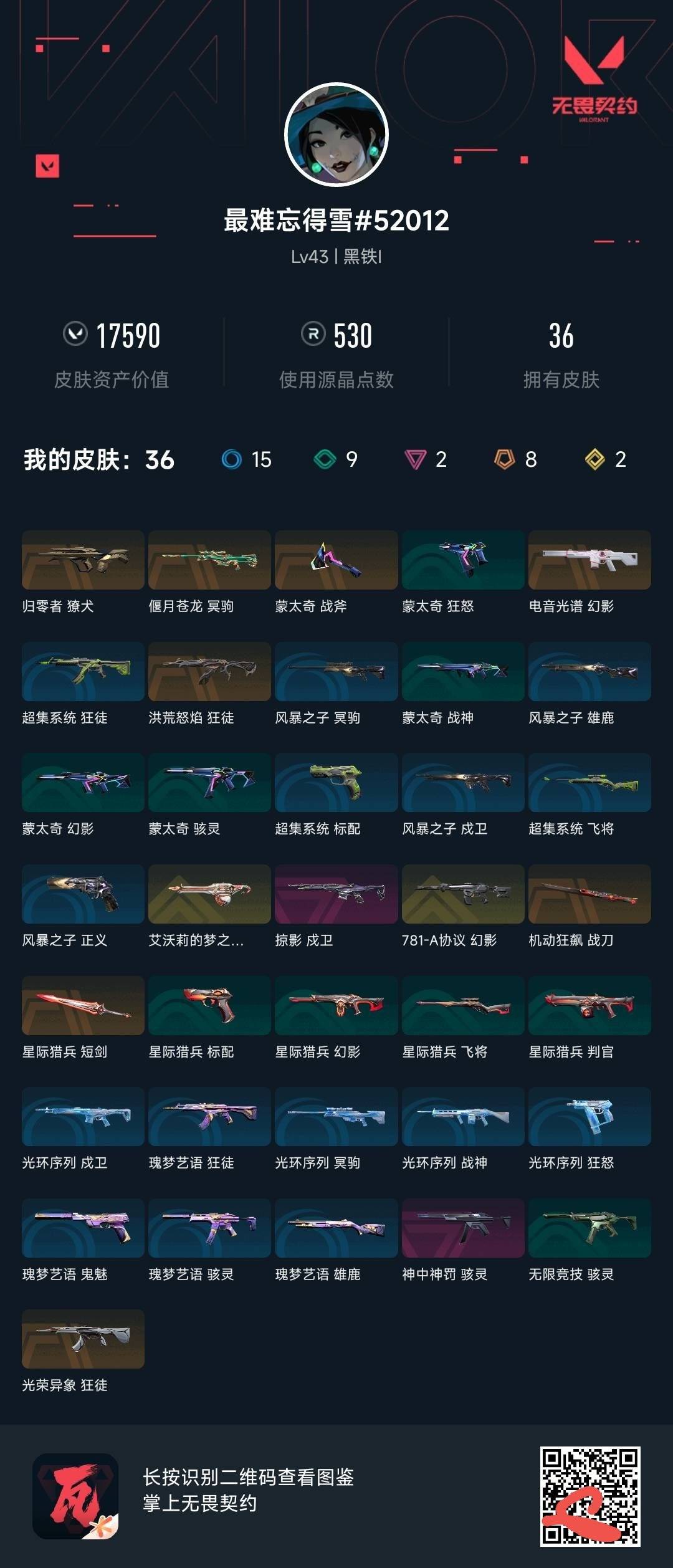 WWQLX431069无畏契约账号详情图3
