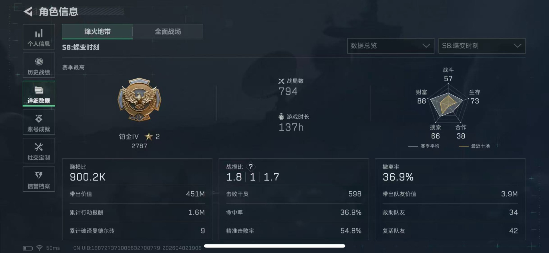 SJZQM489966三角洲行动账号详情图5