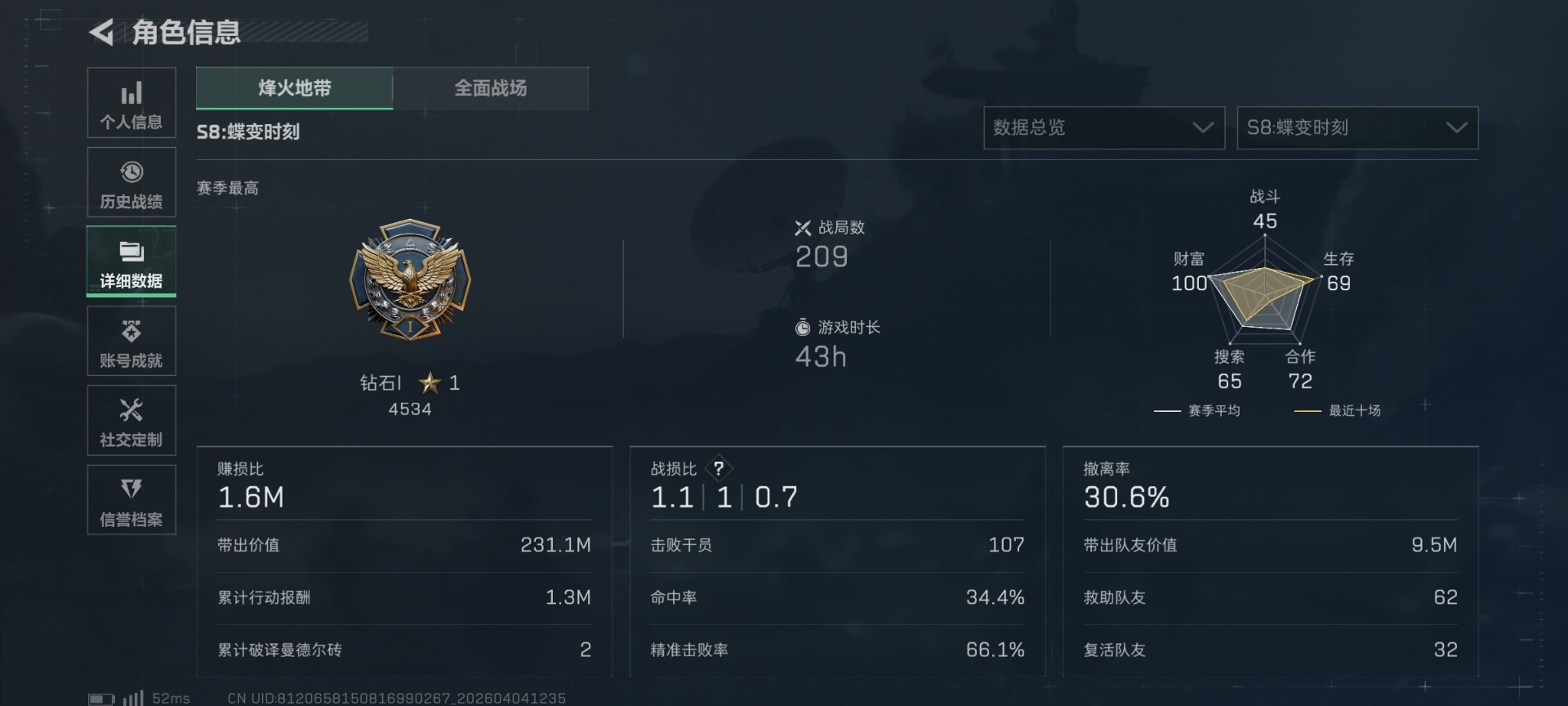 SJZQM498927三角洲行动账号详情图19