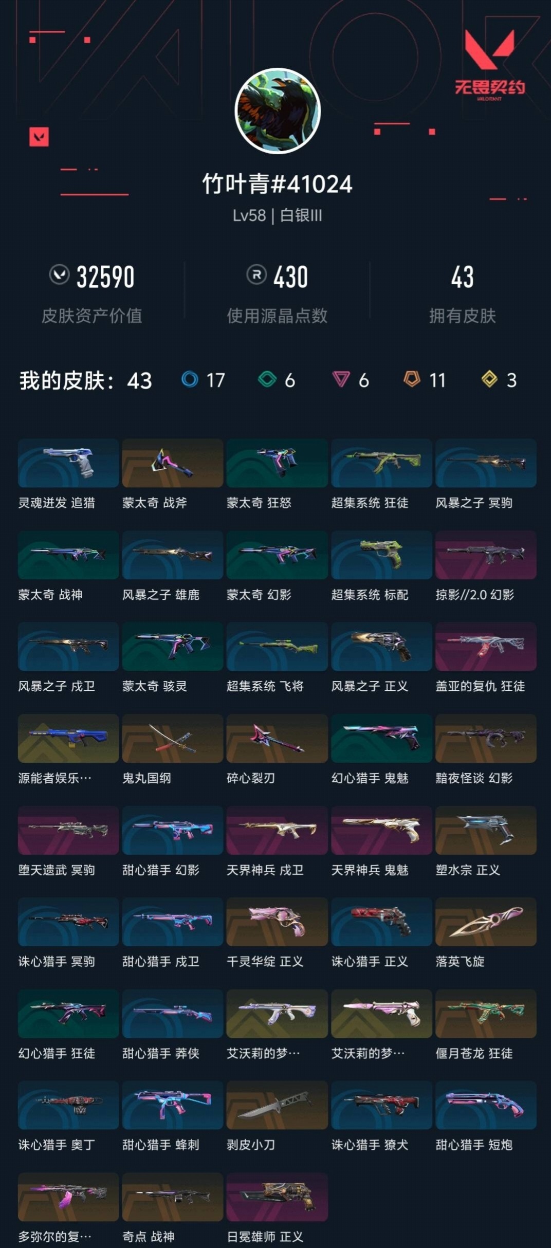 WWQLX436362无畏契约账号详情图6 WWQLX436362无畏契约账号详情图6