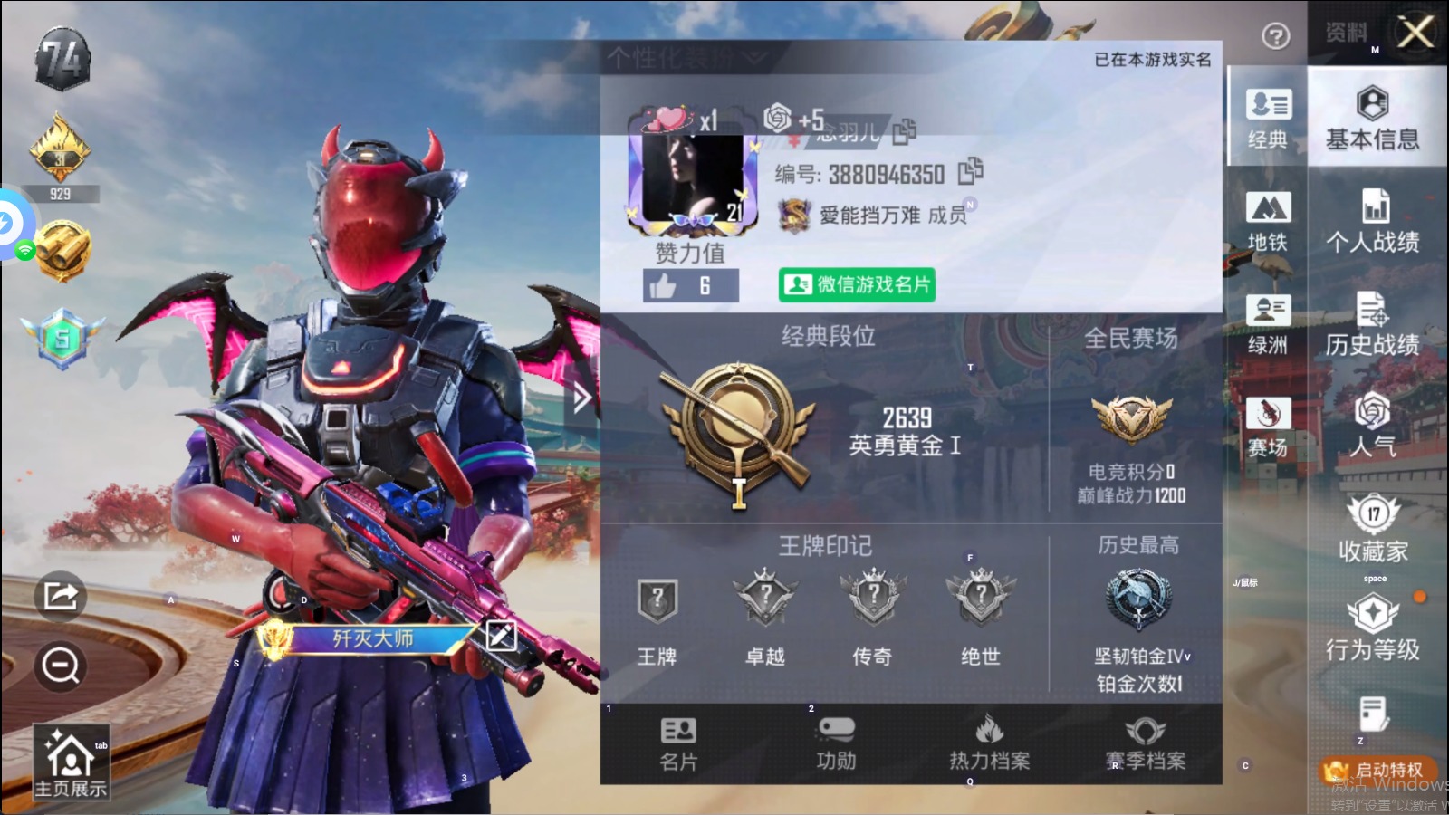 HPQM4164406和平精英账号详情图6