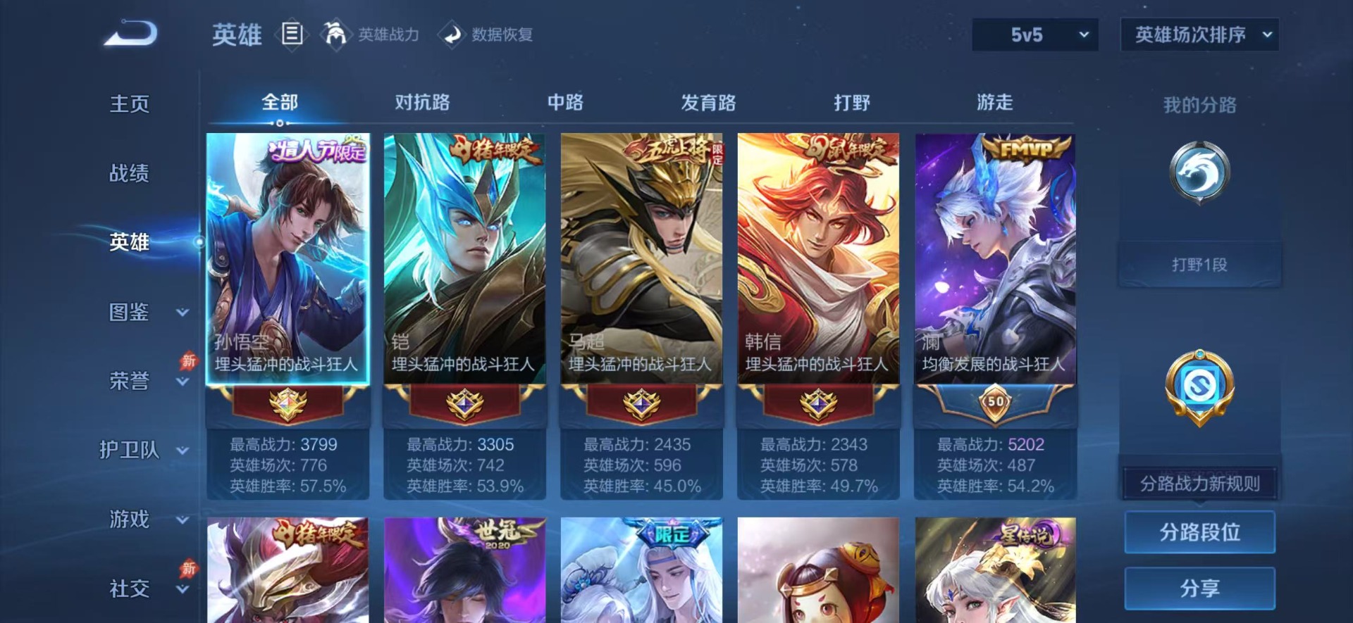 WZLX4312890王者荣耀账号详情图5