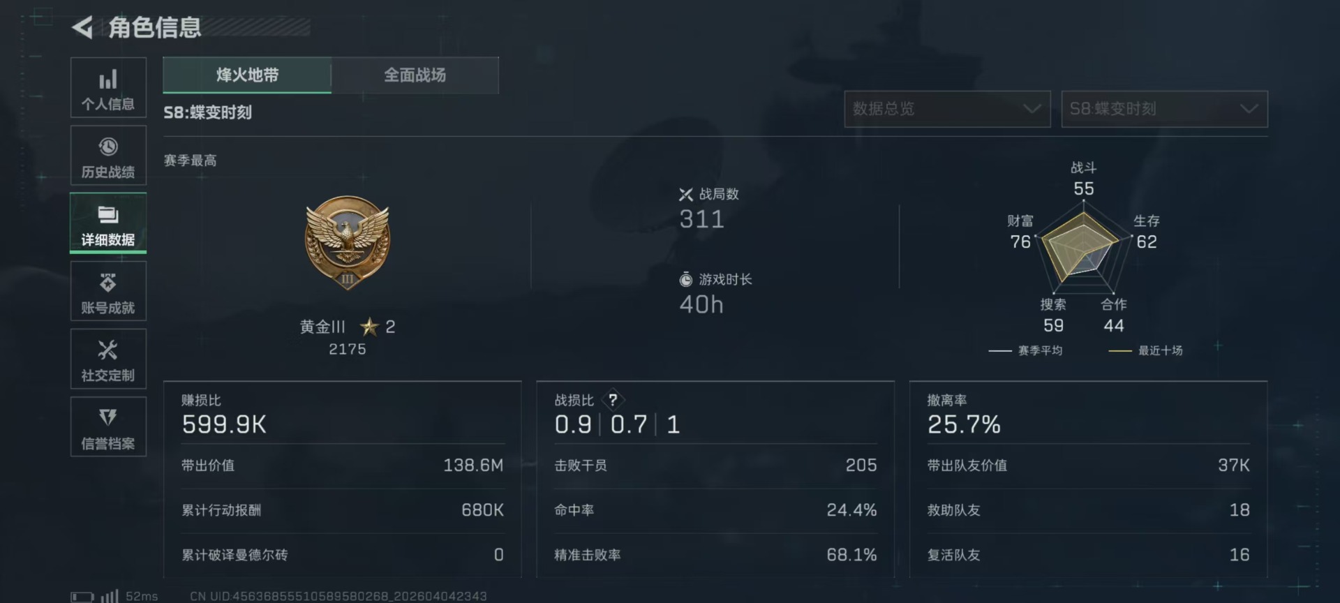 SJZQM4100248三角洲行动账号详情图38