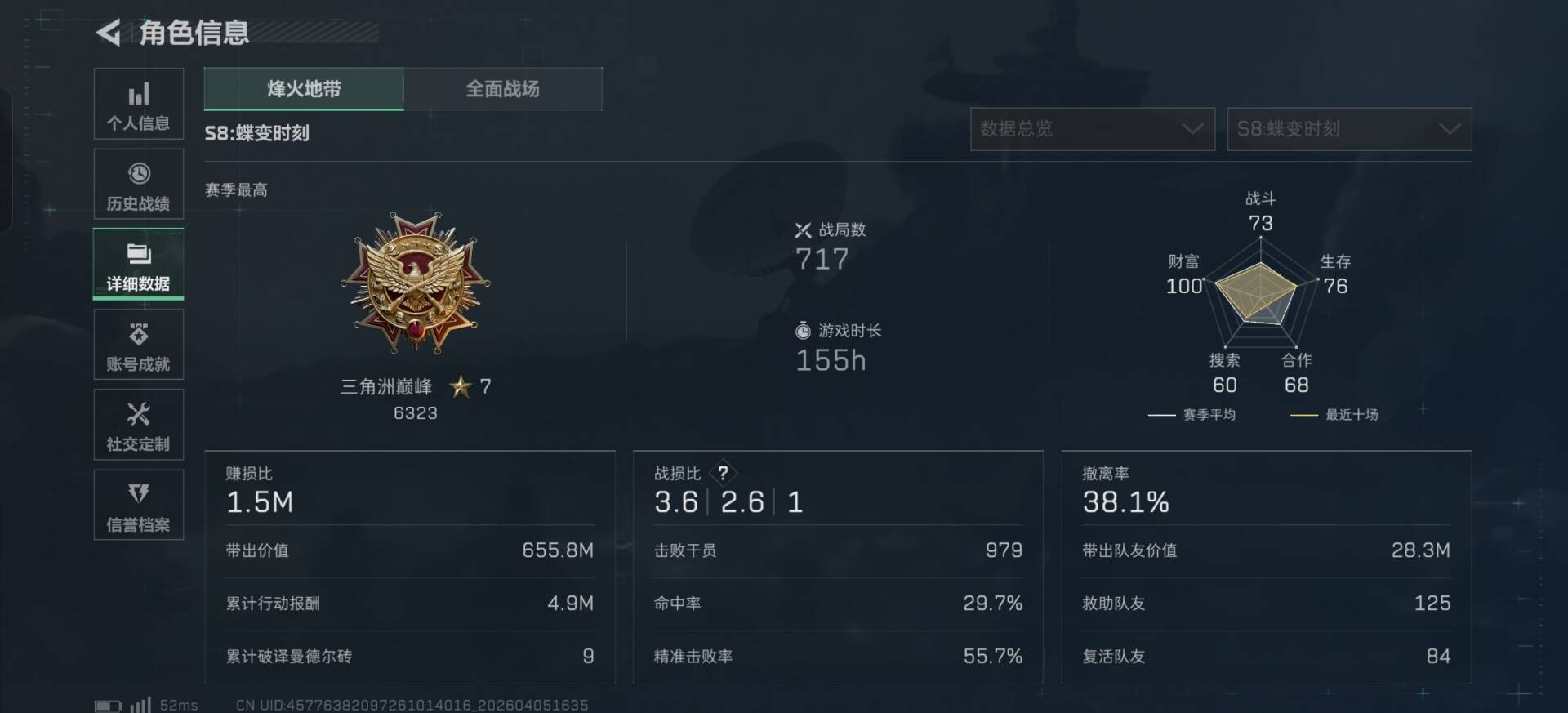 SJZQM4100259三角洲行动账号详情图5 SJZQM4100259三角洲行动账号详情图5