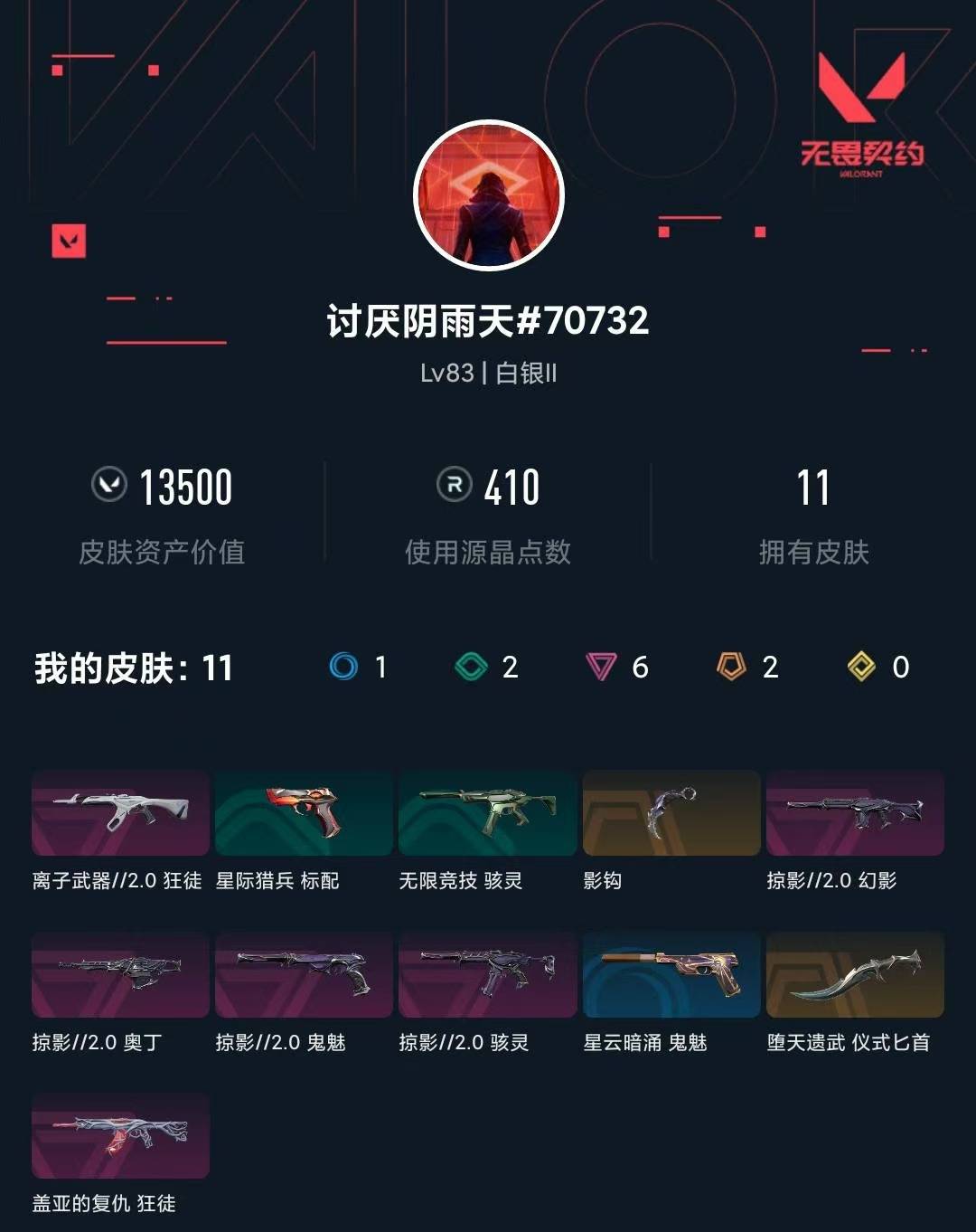 WWQLX430539无畏契约账号详情图6