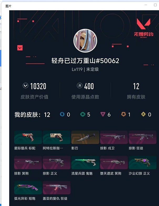 WWQLX430554无畏契约账号详情图6