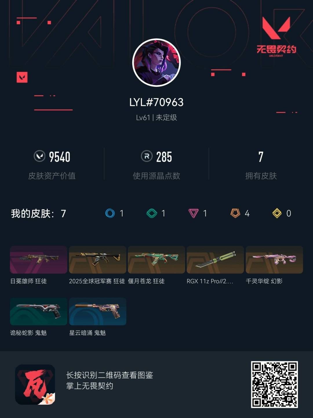 WWQLX435251无畏契约账号详情图2