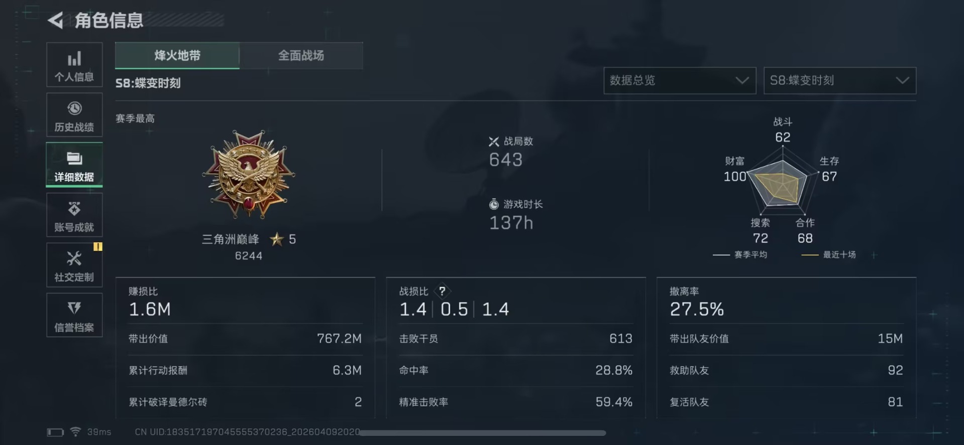 SJZQM498336三角洲行动账号详情图20