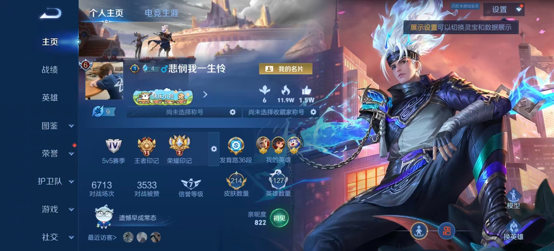 WZLX4306873王者荣耀账号详情图3