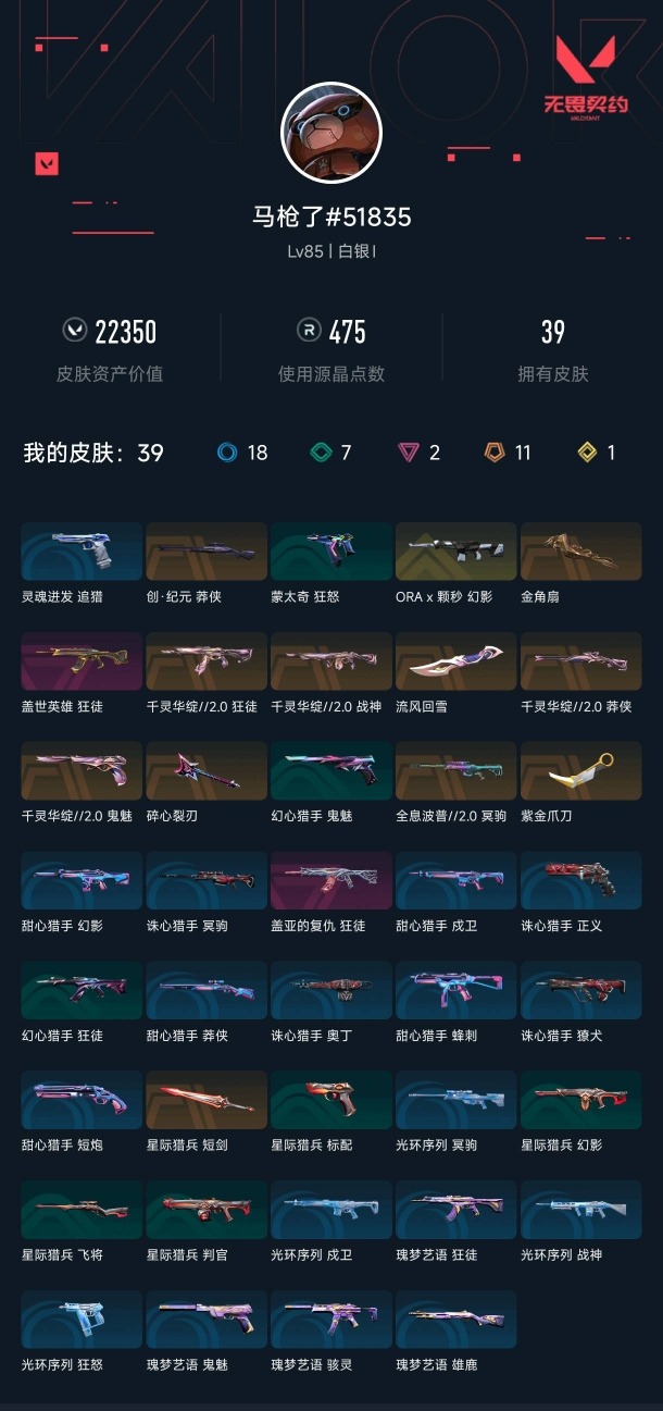 WWQLX431799无畏契约账号详情图3 WWQLX431799无畏契约账号详情图3