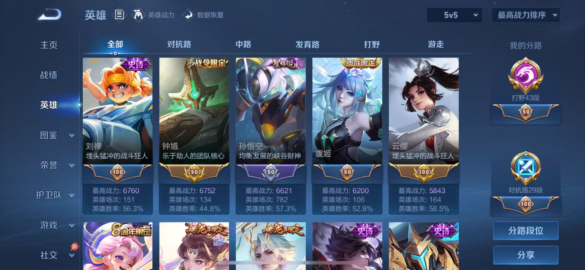 WZLX4309326王者荣耀账号详情图6