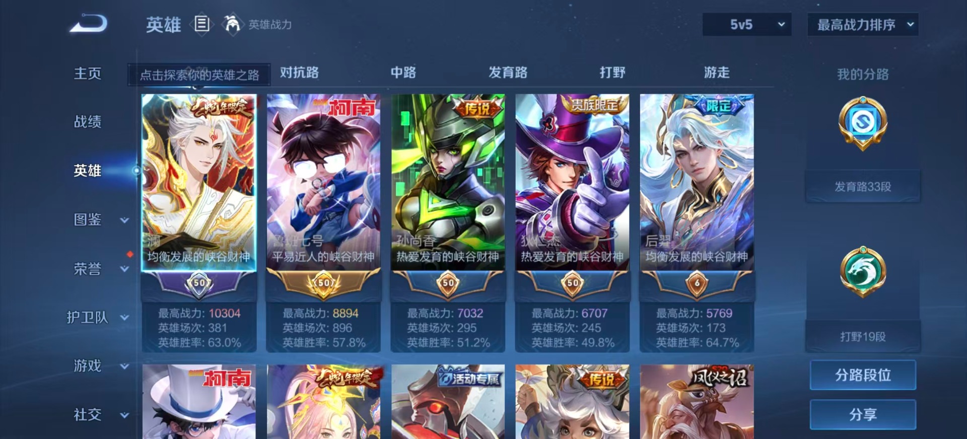 WZQM4310010王者荣耀账号详情图5