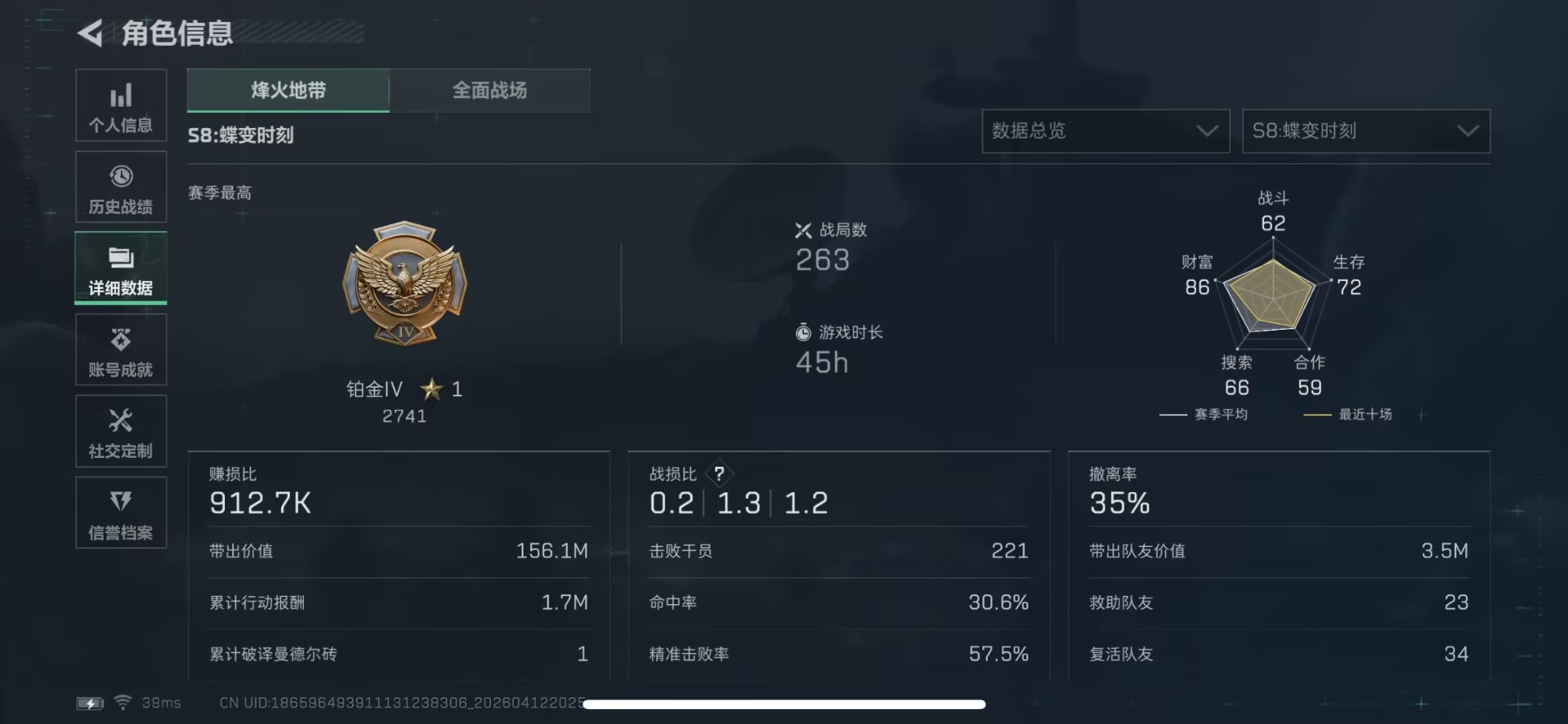 SJZQM4100096三角洲行动账号详情图11