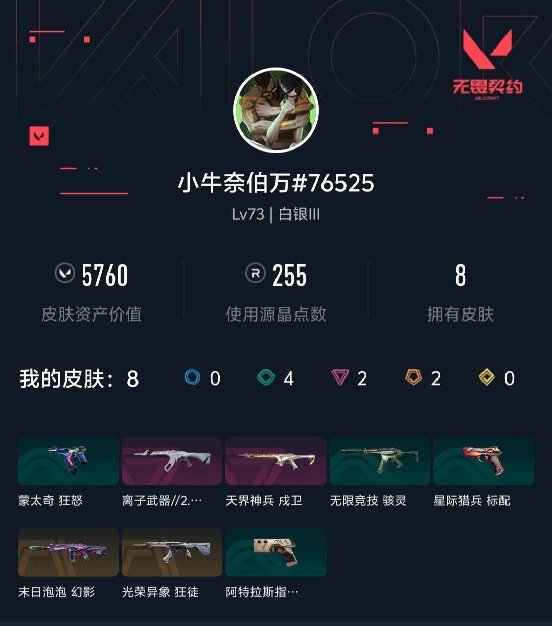 WWQLX432846无畏契约账号详情图4