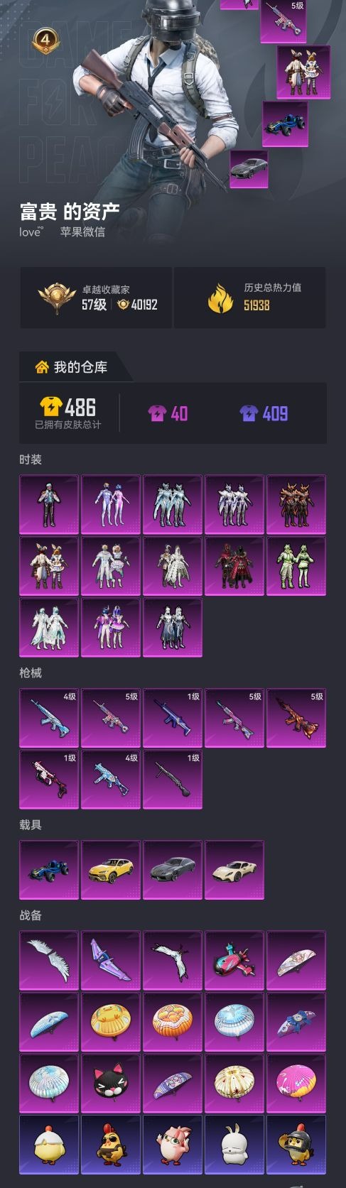 HPLX4180488和平精英账号详情图5