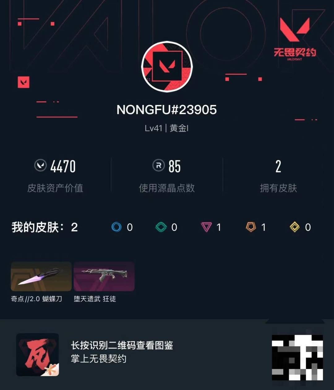 WWQLX432925无畏契约账号详情图2