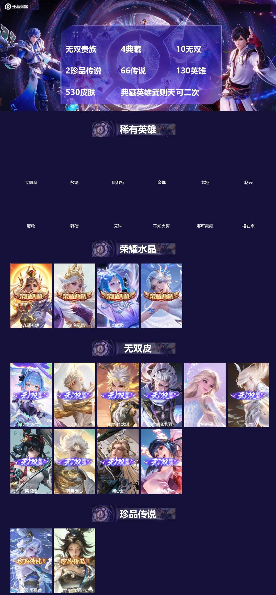 王者荣耀账号安卓QQ[]无双贵族 4典藏 10无双 2珍品传说 66传说 130英雄 530皮肤 典藏英雄武则天 可二次 可修改实名 男号 
【英雄全皮】哪吒全皮,百里玄策全皮,娜可露露全皮,阿古朵全皮,蒙恬全皮,敖隐全