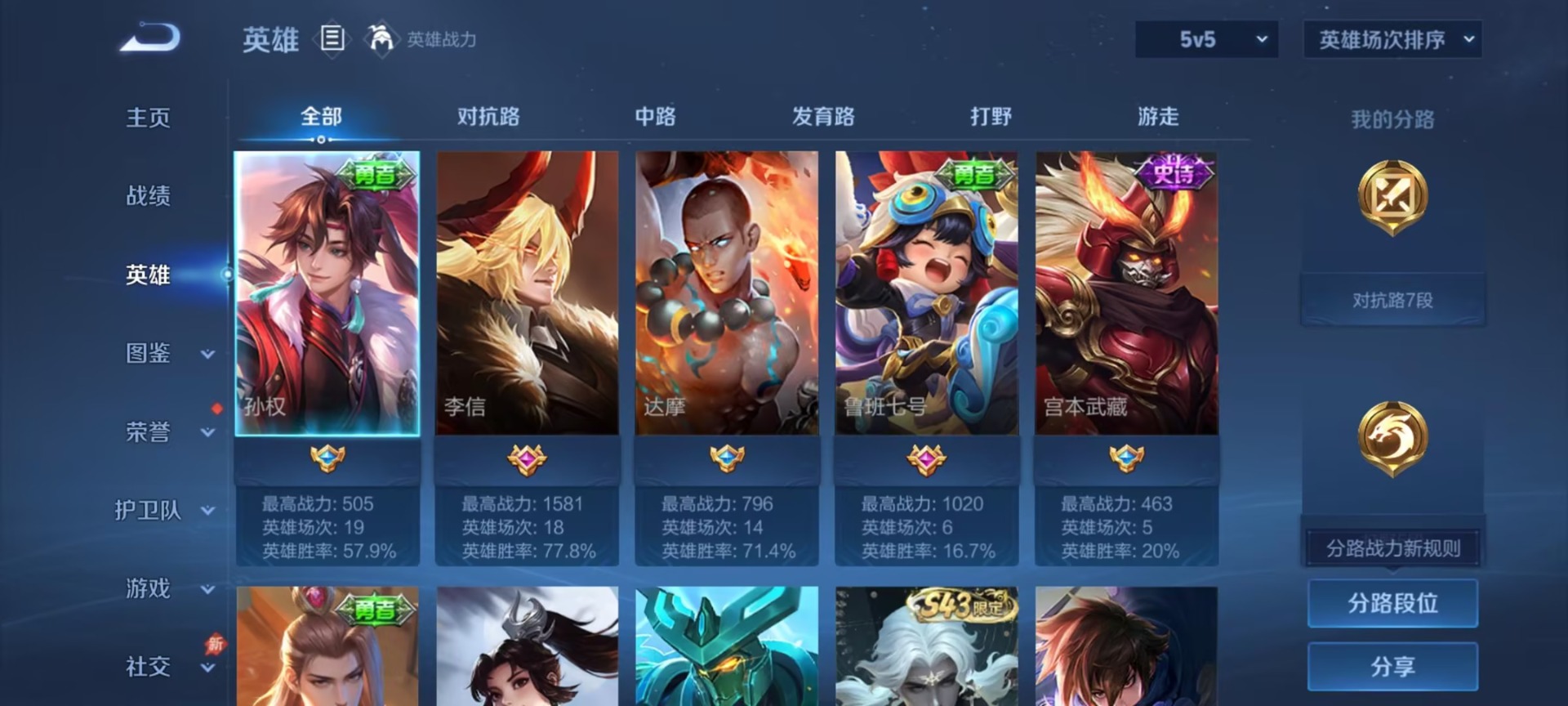 WZLX4319207王者荣耀账号详情图2