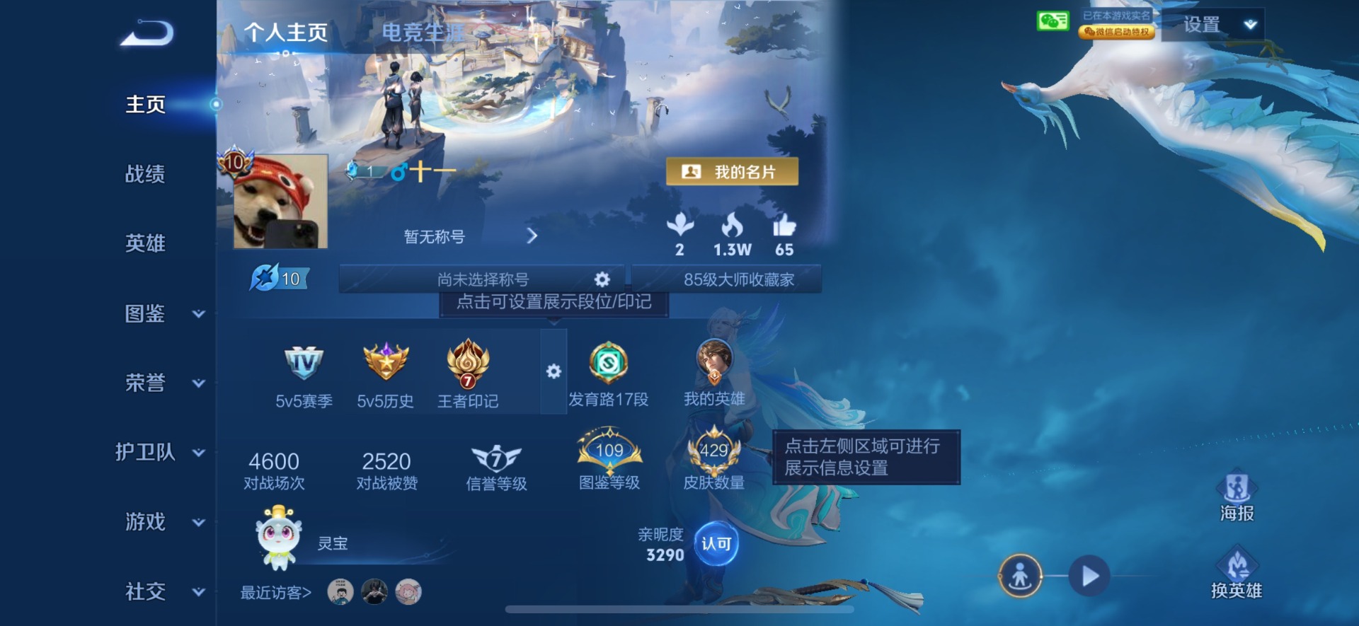 WZLX4319338王者荣耀账号详情图5