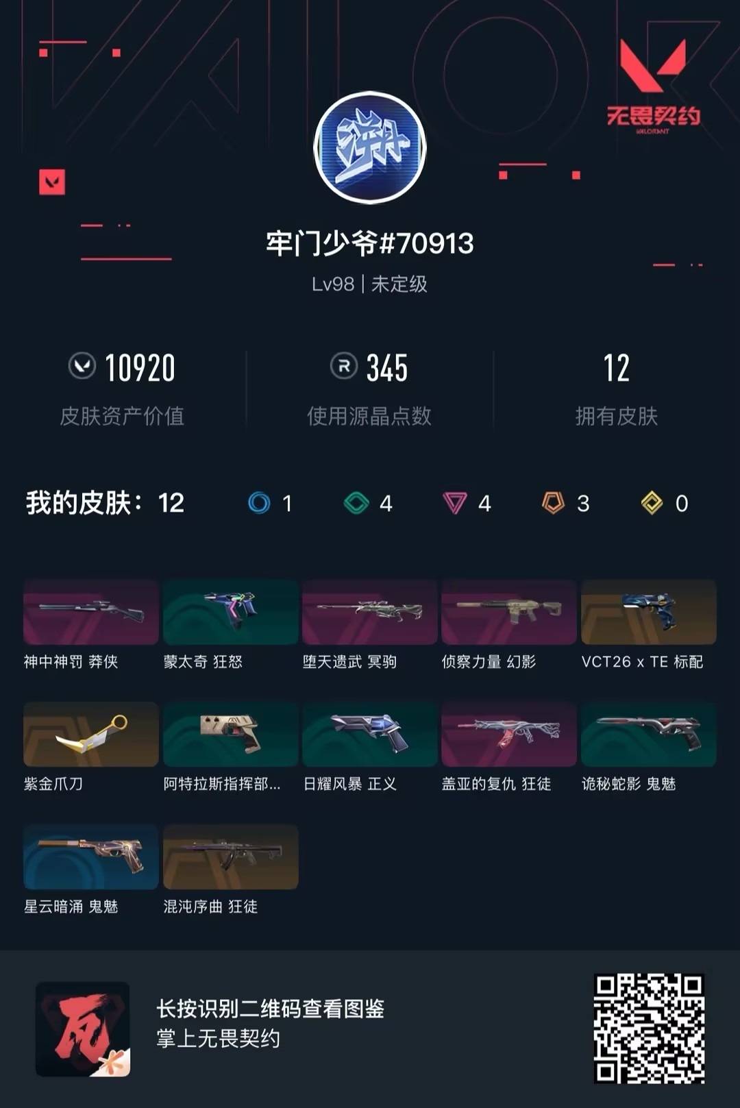 WWQLX433435无畏契约账号详情图4