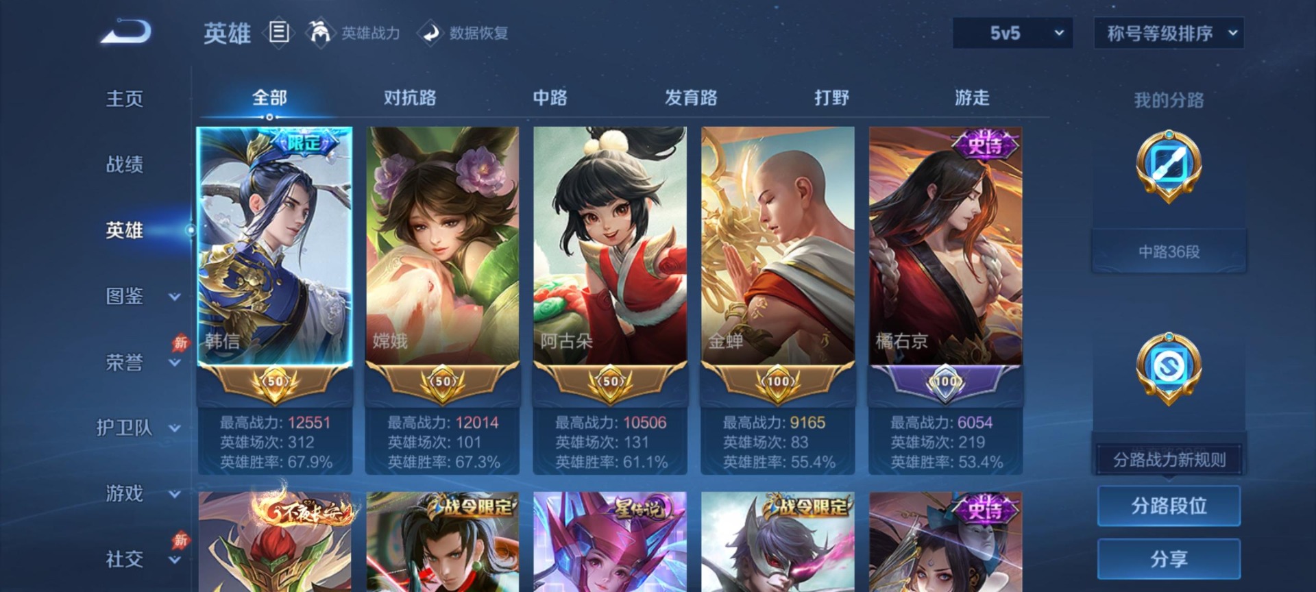 WZLX4321660王者荣耀账号详情图6