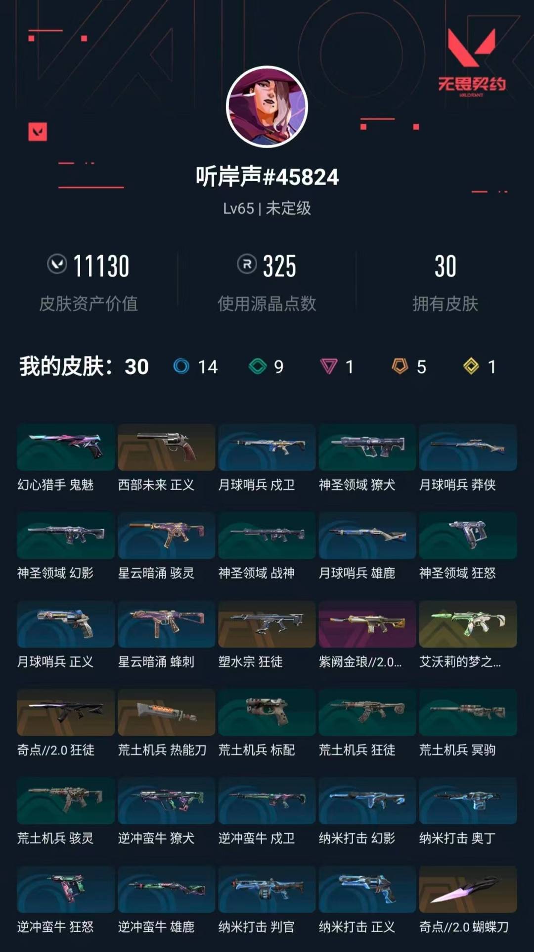 WWQLX435104无畏契约账号详情图6