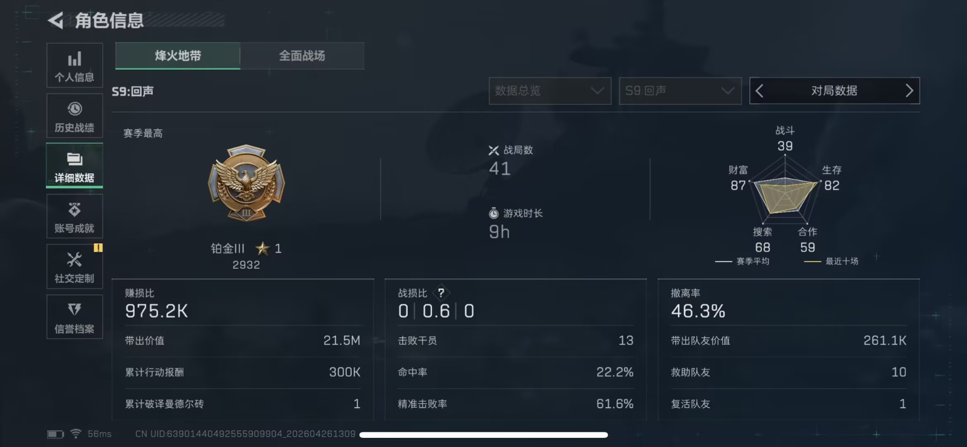 SJZQM4108371三角洲行动账号详情图5