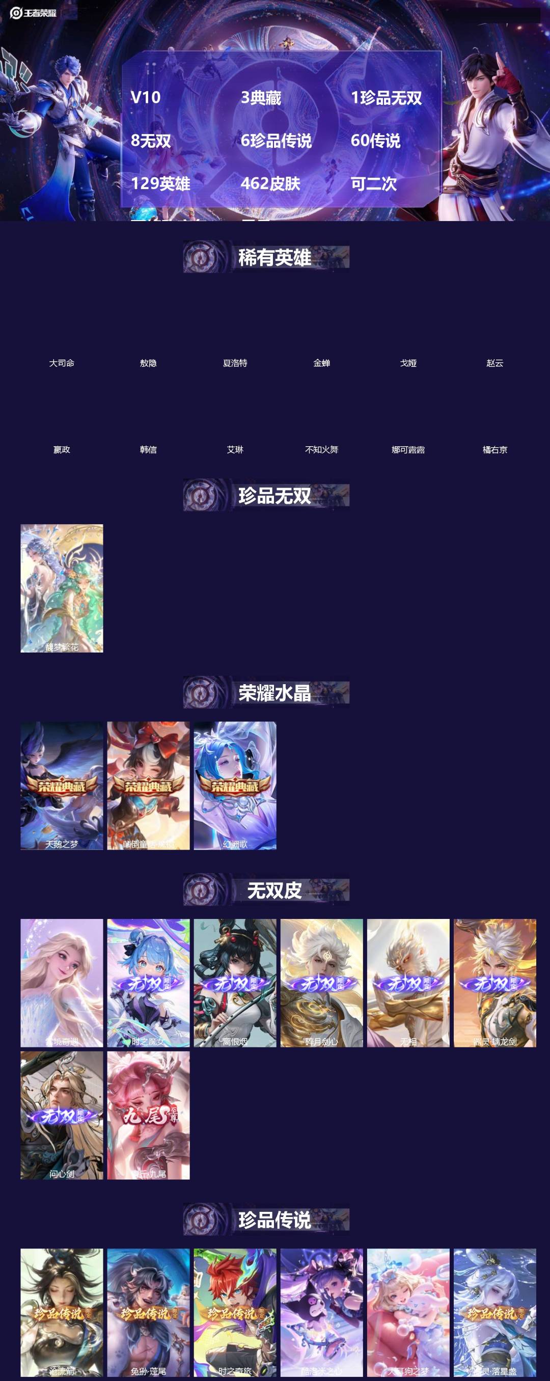 王者荣耀账号安卓QQ[]V10 3典藏 1珍品无双 8无双 6珍品传说 60传说 129英雄 462皮肤 可二次 可修改实名 男号 
【英雄全皮】李信全皮,司空震全皮,橘右京全皮,敖隐全皮,空空儿全皮,孙权全皮,蚩奼全皮