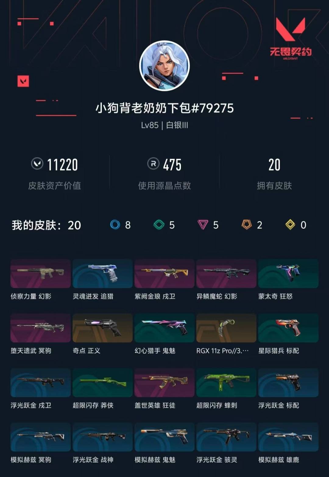 WWQLX436248无畏契约账号详情图3