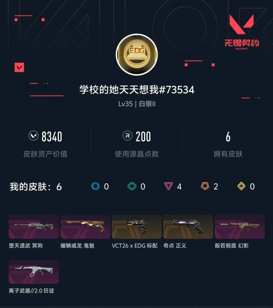 WWQLX436286无畏契约账号详情图2