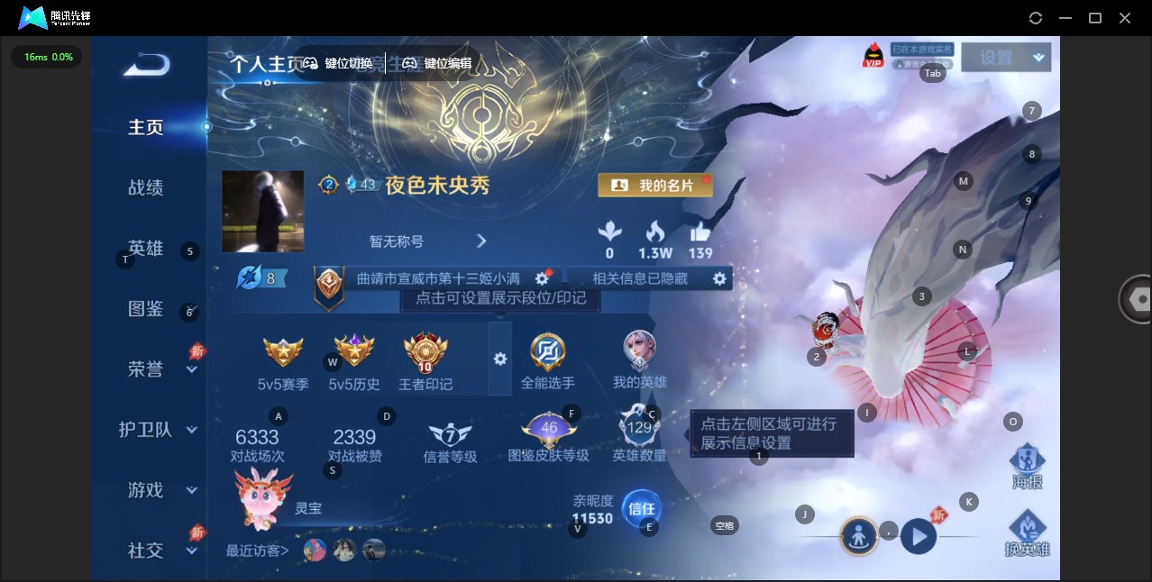 WZQM4340141王者荣耀账号详情图18