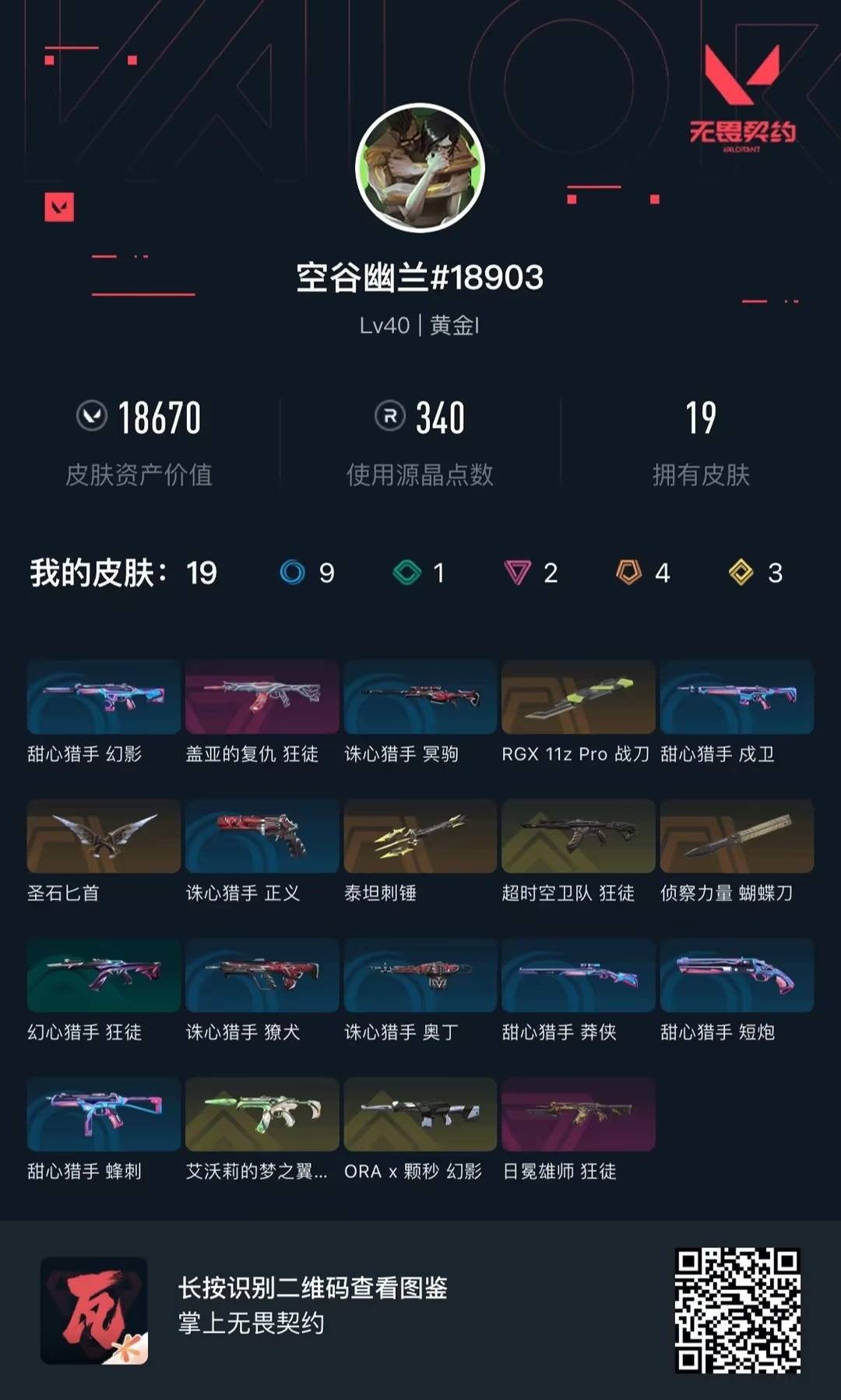 WWQLX441779无畏契约账号详情图2
