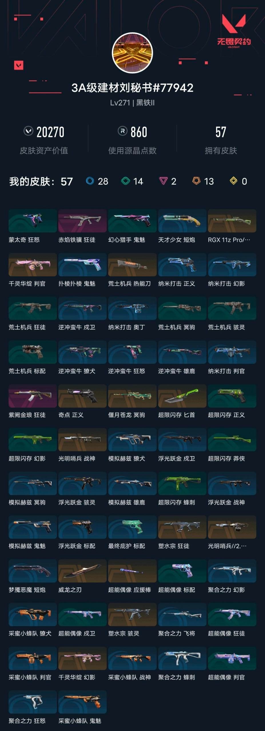 WWQLX442685无畏契约账号详情图5