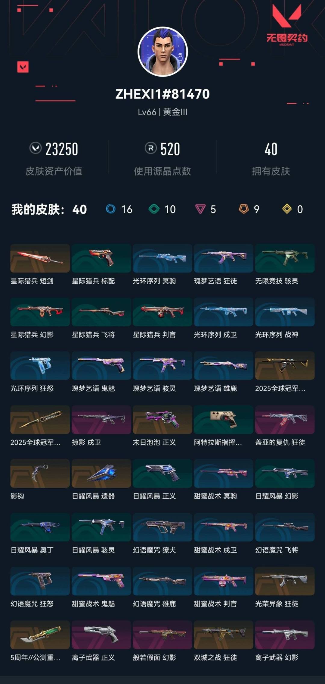 WWQLX442918无畏契约账号详情图3